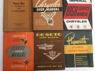 Chrysler,  Desoto,  Plymouth Vintage Shop Repair Manuals (6)