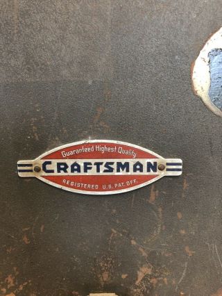 Vintage Metal CRAFTSMAN 3 Drawer Toolbox Tools Mechanic Box 2
