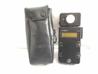 Vintage Minolta Flash Meter Iii W/ Leather Case.  Fine.