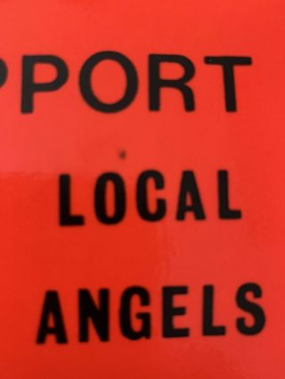 Vintage Support Your Local Hells Angels - Dago Reflective Bumper Sticker 2