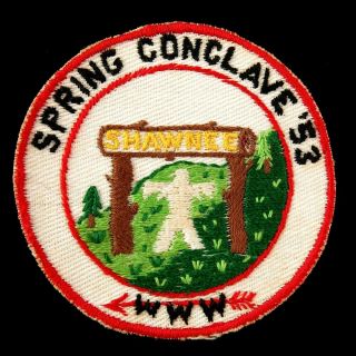 Vintage 1953 Boy Scouts Order Of Arrow Spring Conclave Shawnee Lodge Patch