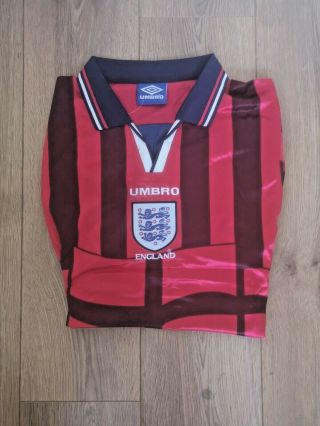 England 1998 World Cup Away Shirt Retro Vintage Large L Classic Football Kit