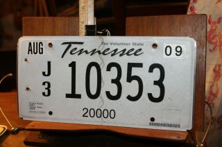 2009 Tennessee License Plate J3 10353 Commercial Truck Extra Holes