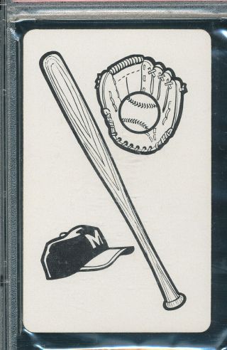 Psa 9 Graded Bat/ball/hat/glove Logo 1970 Milton Bradley Game Vintage Tphlc