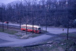 Slide Pat Pittsburgh Pa Pcc Trolley Streetcar At Drake Library 1966