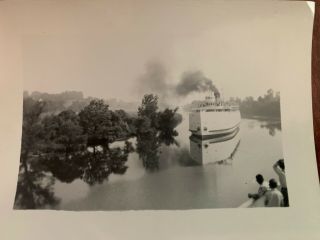 River Steamship Passenger Boat Steam Vintage Real Picture Photo 4  X 3