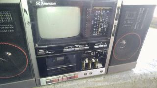 Emerson Tv Boombox Cassette player vintage 1980s stereo 2
