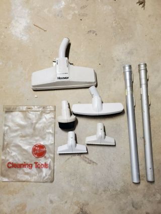 Vintage Hoover Vacuum Attachments,  Includes Edge Cleaner,  4 Other Brushes,  Etc.