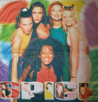 Spice Girls Vintage Textile Poster Flag Pop Disco Dance Girl Power 90 