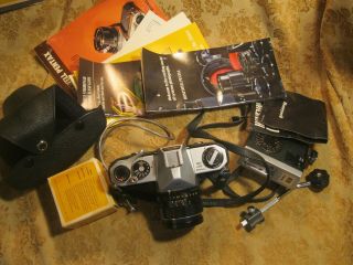 Vintage Honeywell Pentax Sp 500 Camera Box And Accessories Takumar Lens