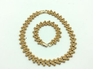 Fantastic Antique Vintage 9ct Rolled Gold Necklace Chain & Bracelet Set