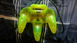 Vintage Nintendo 64 N64 Controller Extreme Lime Green Tight Stick 9/10 3