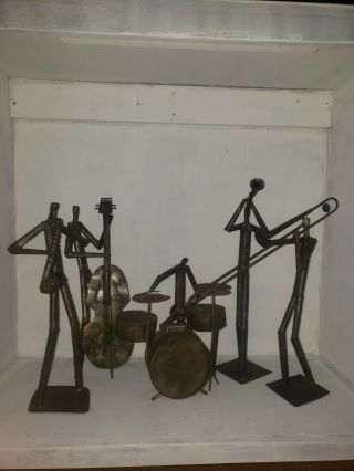 Z Gallerie Vintage Tube Sculpture Jazz Music Band [entire Set 5 Pieces] Retired