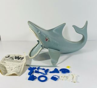Vintage 1975 Ideal Toys Game Jaws Great White Shark Directions Family Fun Kids