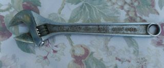 Vintage Sidchrome Siddons Lock And Tool Co.  12 " Adjustable Spanner Inch Wrench