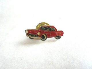Cool Vintage 1955 Model Ford Thunderbird Auto Car Hat Or Lapel Pin Pinback