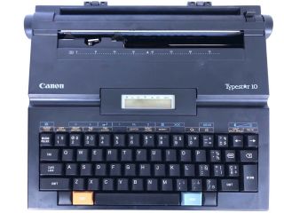 Vntg Electronic Black Canon Typestar 10 Typewriter Word Processor W/cover