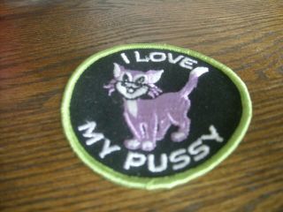 1970 Vintage I Love My Pussy Arctic Cat Snowmobile Patch