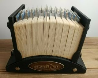 Vintage V535 Metal Rolodex Card File With A - Z Indexes And Cards & Tabs