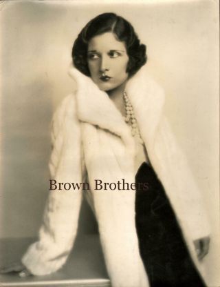 Vintage 1920s Hollywood Evelyn Brent Oversized Dbw Photo By Russell Ball