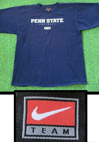 Vintage Nike Team Penn State Nittany Lions Football T - Shirt Mens Men’s Xl 90s