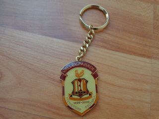 Vintage 90s Bradford City Crest Football Keyring Keychain Gold Metal Car Badge