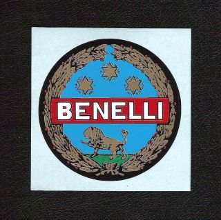 Vintage Sticker - Benelli - Motorcycle Racing,  Cafe Racer,  Turismo,  Italian