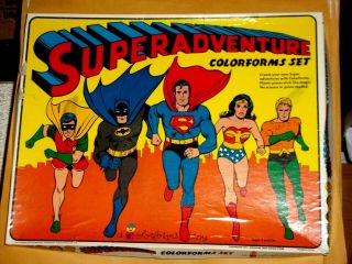 Vintage 1974 - Adventure Colorforms Set - Friends Superman Wonder Woman