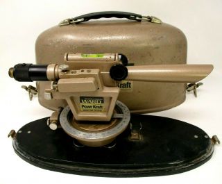 Vintage Montgomery Ward Powr Kraft Transit Surveyor Tool Model 84 - 6460