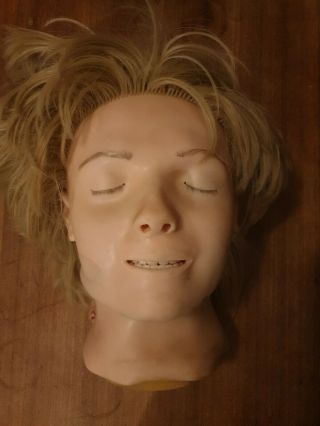 Vintage Cpr Doll Head Dummy Manikin Anne Head Only