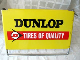 Vintage Dunlop - Tire - Metal Store Display Sign - 15 " - Gas & Oil