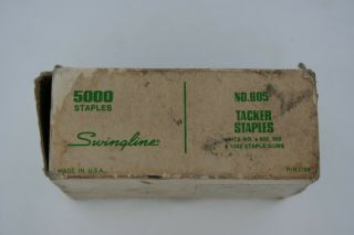 Vintage Swingline No.  905 Tacker Staples fits 800,  900,  1000 Staple Guns 3/4,  full 2
