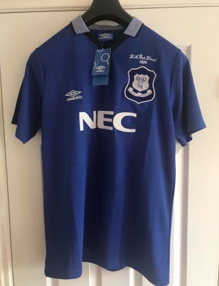 Bnwt Vintage Retro Remake Umbro Everton Football Club Fc Home Shirt - Large / Xl