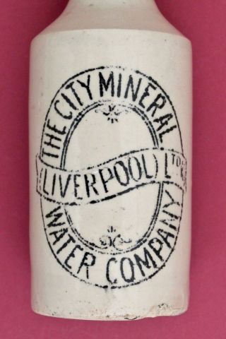 Vintage C1900s The City Mineral Water Company Liverpool Stone Ginger Beer Bottle