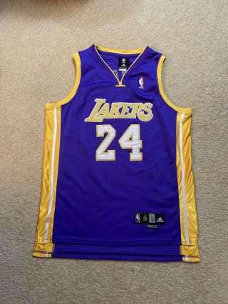 Vintage Kobe Bryant 24 Los Angeles Lakers Adidas Jersey Size 48