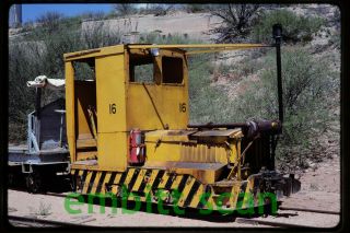 Slide,  Apache Powder Co.  Plymouth Locomotive 16 At Benson Az,  1984