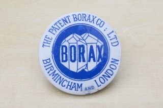 Vintage C1900s The Patent Borax Co Ltd Birmingham & London Potlid Potlid