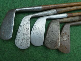 5 Vintage Hickory Irons Need Tlc Bargain Old Golf Memorabilia