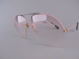 Vintage 70s Actual Couture Semi Rimless Eyeglasses Nos Size 58 - 16 135 Germany