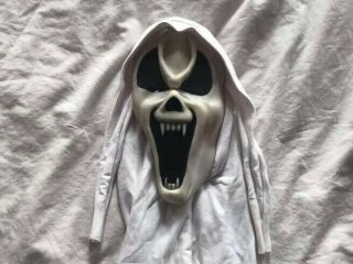 Vintage Fun World Div Fearsome Faces Custom White Fang Ghost Scream Mask