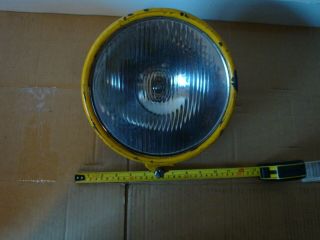 Large Vintage Cav Lorry Headlight / Searchlight Unit Painted Yellow.