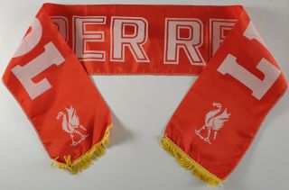 Liverpool Football Club Vintage Printed Scarf Premier League Reds