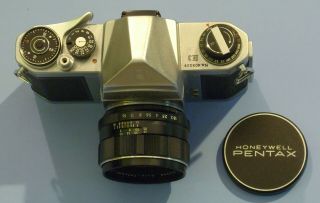 Vintage Pentax H3 35 Mm Slr Film Camera With Lenses,  Exp Meter,  Filters,  And Bag