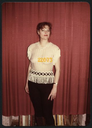 Pretty Girl Smiling In Transparent Clothes,  Vintage Photograph,  1970 