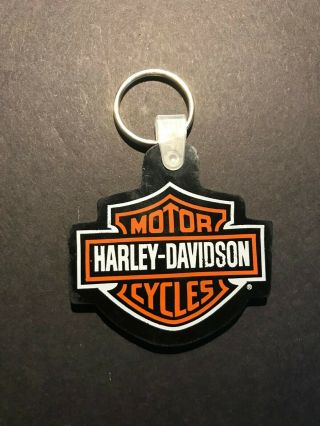 Woodstock Illinois Harley Davidson Rubber Key Ring Key Chain
