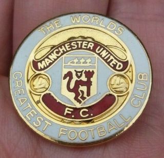 Manchester United The Worlds Greatest Football Club Vintage W Reeves Pin Badge
