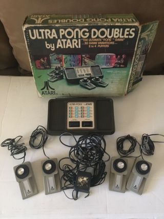Vintage Atari Ultra Pong Doubles Video Game Console W/orig Box C - 402 (d)