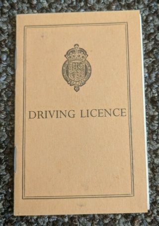 1955 London County Council Driving License Licence Great Britain Uk British Auto