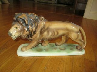 Large Vintage Goebel West Germany Lion Figure Figurine 15.  5 "