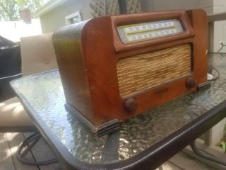 Vintage 1942 Philco Model 42 - 321 Wooden Table Top Tube Radio - NR 3